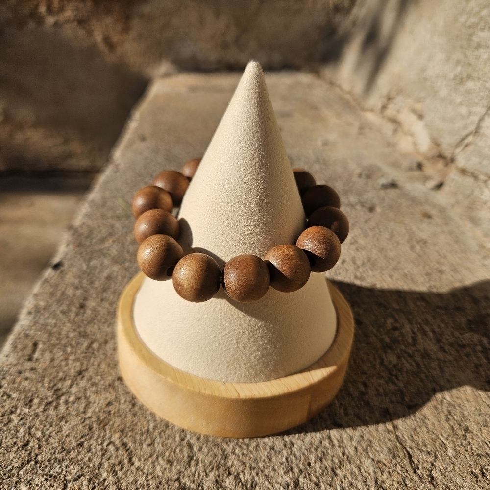 Brown Wooden Bead Bracelet Women's Jewelry Fall Boho